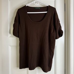 Women’s Ralph Lauren Dark Brown Short Sleeve Top, 2X